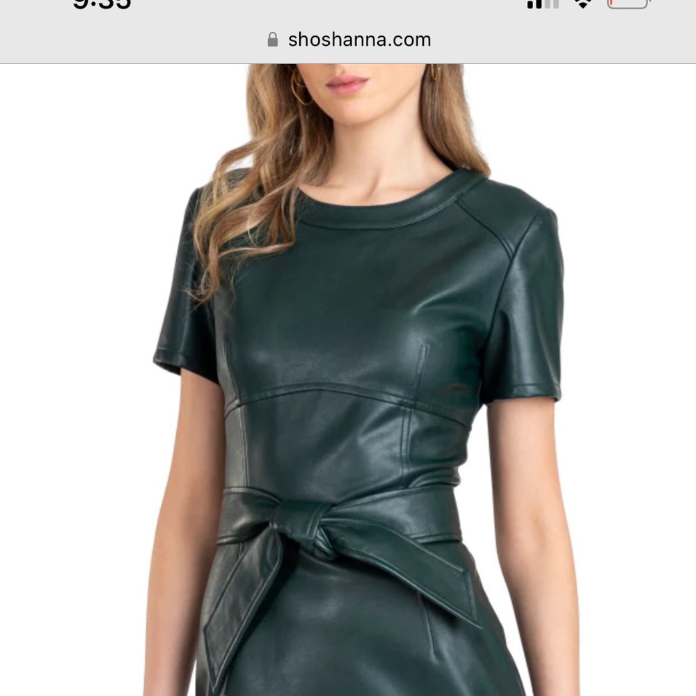 Shoshanna Rhonda dress size 2 pleather